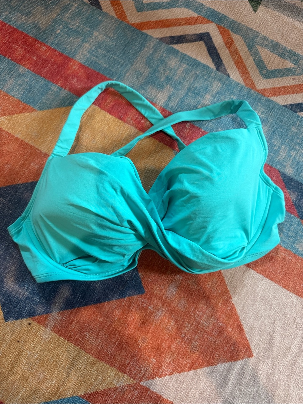 Bleu Rod Beattie Turquoise Padded Underwire Swim Top